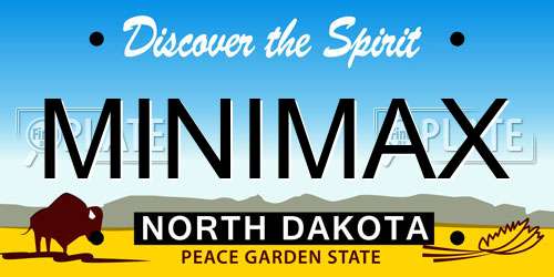 MINIMAX North Dakota License Plate