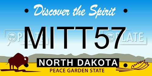 MITT57 North Dakota License Plate