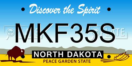 MKF35S North Dakota License Plate