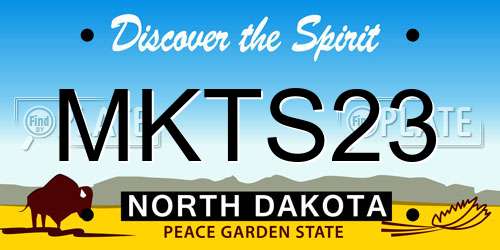 MKTS23 North Dakota License Plate