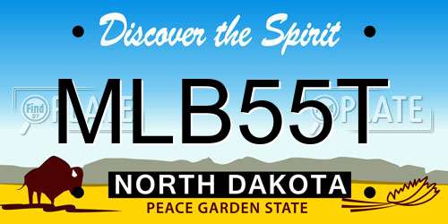 MLB55T North Dakota License Plate
