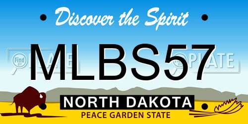 MLBS57 North Dakota License Plate