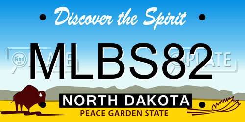 MLBS82 North Dakota License Plate
