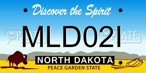 MLD02I North Dakota License Plate