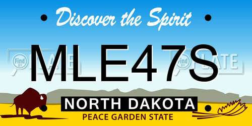 MLE47S North Dakota License Plate