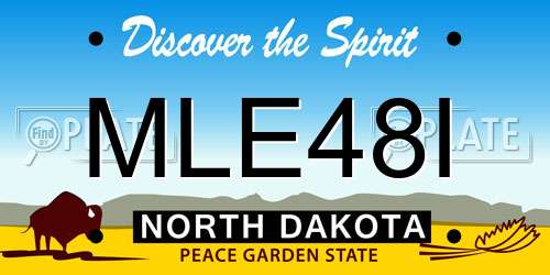 MLE48I North Dakota License Plate