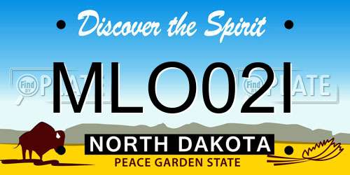 MLO02I North Dakota License Plate