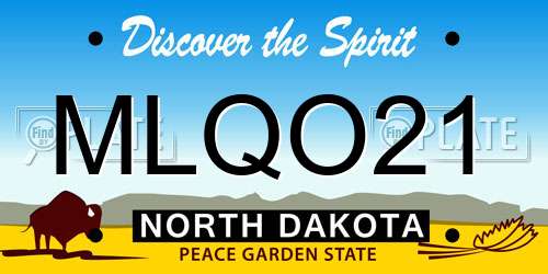 MLQO21 North Dakota License Plate