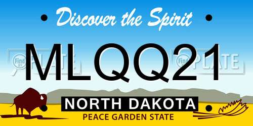 MLQQ21 North Dakota License Plate