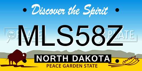 MLS58Z North Dakota License Plate