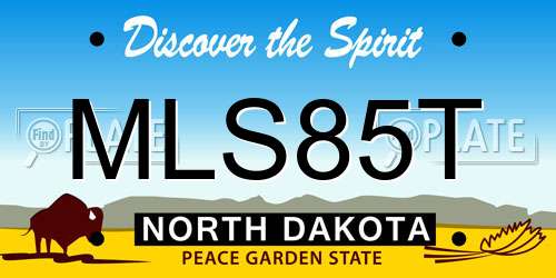 MLS85T North Dakota License Plate