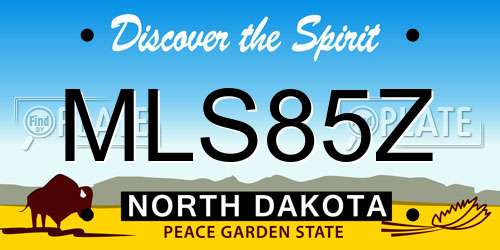MLS85Z North Dakota License Plate