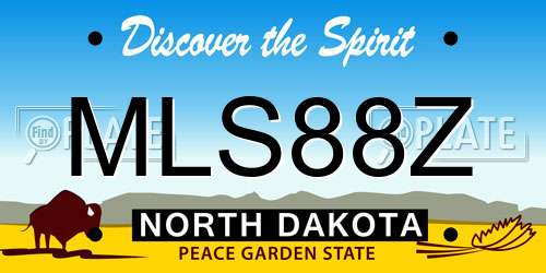 MLS88Z North Dakota License Plate