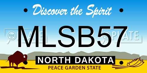 MLSB57 North Dakota License Plate