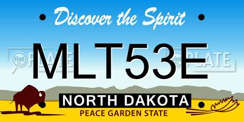 MLT53E North Dakota License Plate