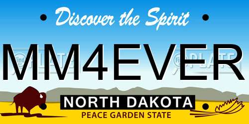 MM4EVER North Dakota License Plate