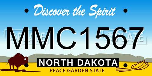 MMC1567 North Dakota License Plate