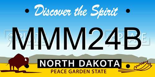 MMM24B North Dakota License Plate