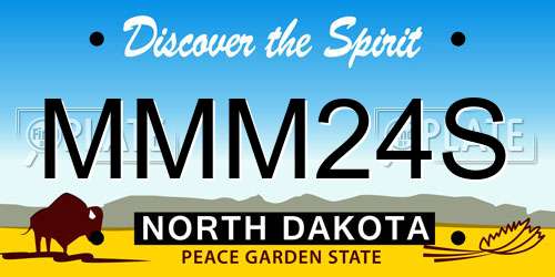 MMM24S North Dakota License Plate