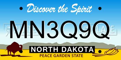 MN3Q9Q North Dakota License Plate