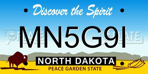 MN5G9I North Dakota License Plate