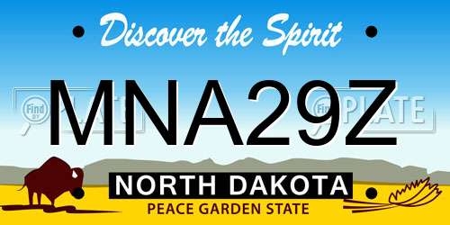 MNA29Z North Dakota License Plate