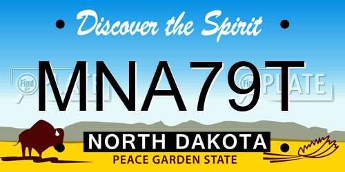 MNA79T North Dakota License Plate