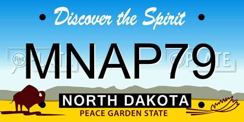 MNAP79 North Dakota License Plate
