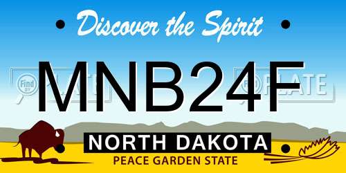 MNB24F North Dakota License Plate