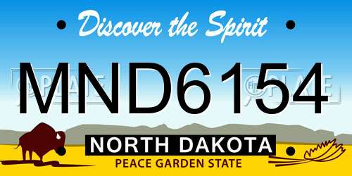 MND6154 North Dakota License Plate