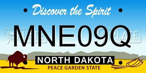 MNE09Q North Dakota License Plate