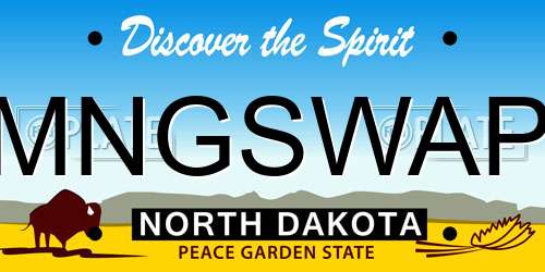 MNGSWAP North Dakota License Plate