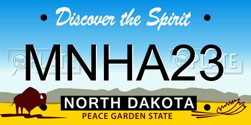 MNHA23 North Dakota License Plate