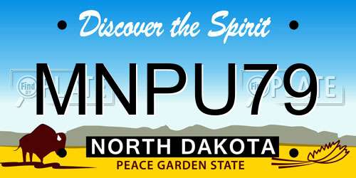 MNPU79 North Dakota License Plate
