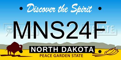 MNS24F North Dakota License Plate
