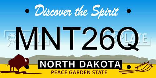 MNT26Q North Dakota License Plate