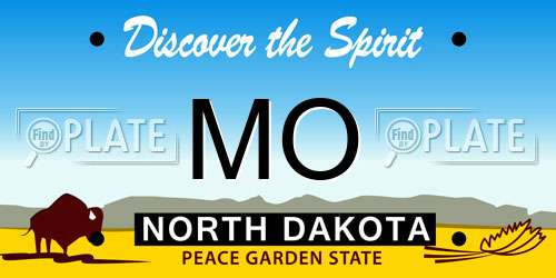 MO North Dakota License Plate