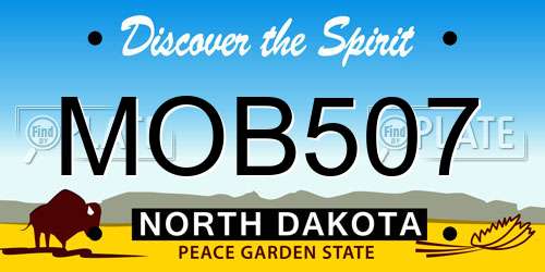 MOB507 North Dakota License Plate