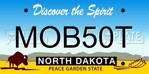 MOB50T North Dakota License Plate