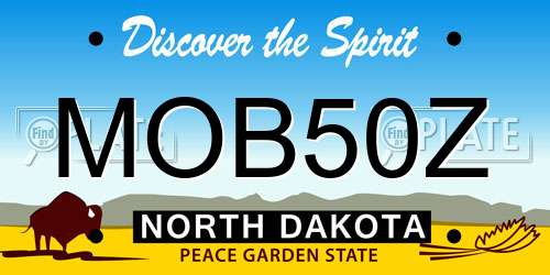MOB50Z North Dakota License Plate