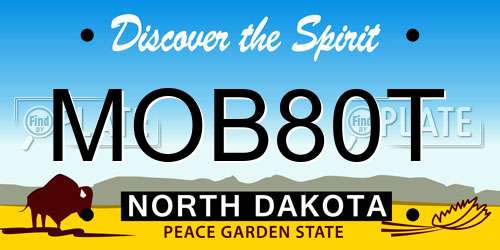 MOB80T North Dakota License Plate