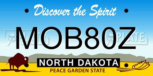 MOB80Z North Dakota License Plate
