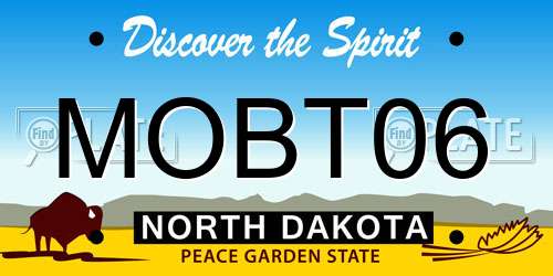 MOBT06 North Dakota License Plate