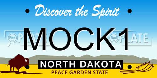 MOCK1 North Dakota License Plate