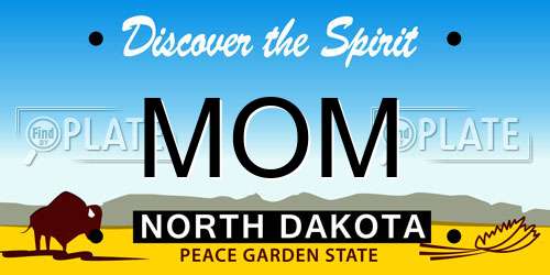 MOM North Dakota License Plate