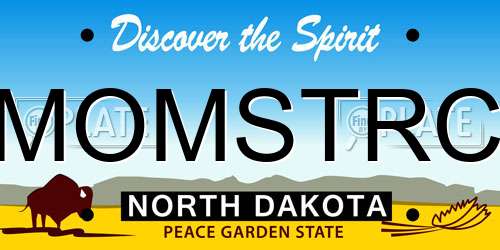 MOMSTRC North Dakota License Plate