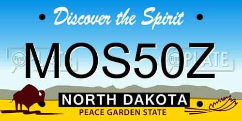 MOS50Z North Dakota License Plate