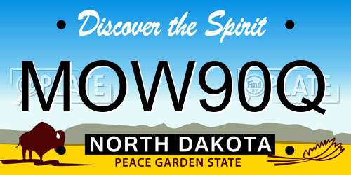 MOW90Q North Dakota License Plate