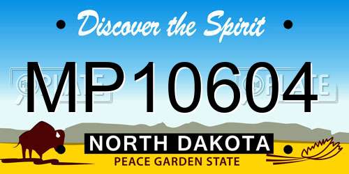 MP10604 North Dakota License Plate