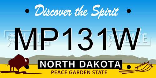 MP131W North Dakota License Plate